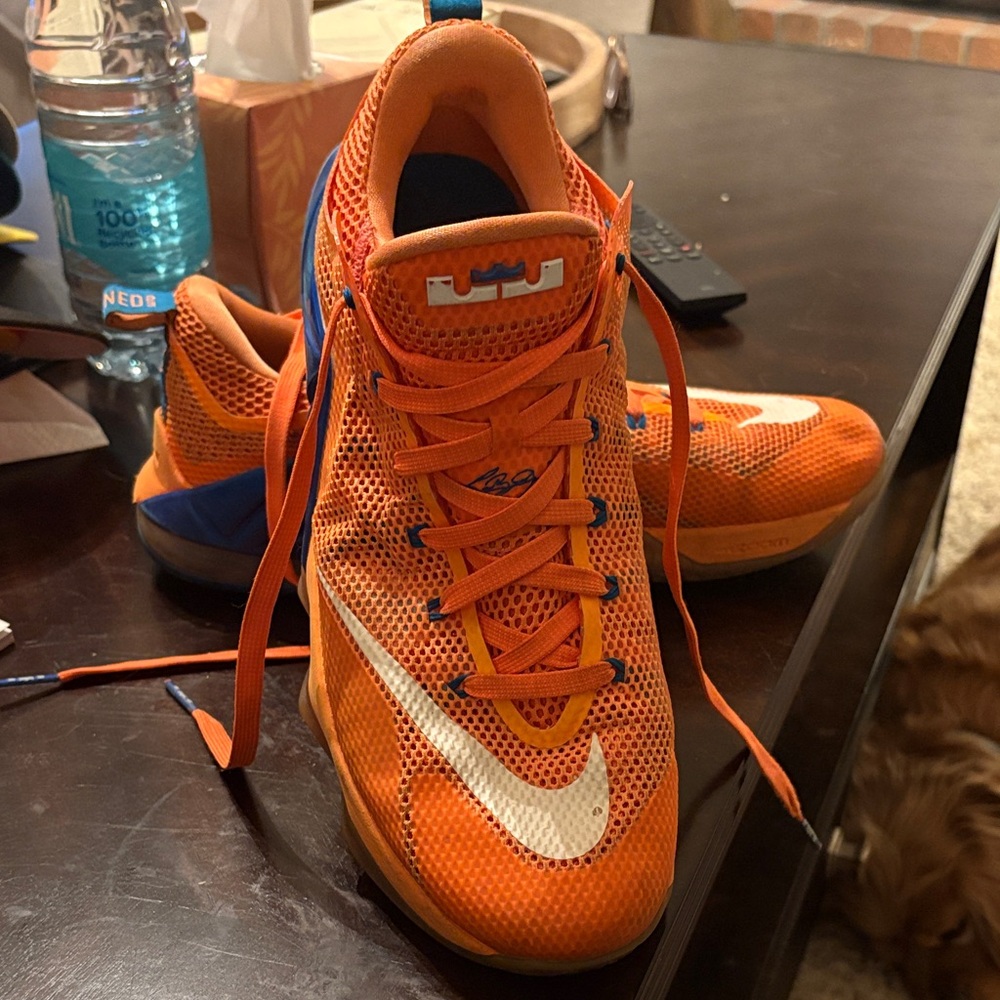 Nike Bright Orange and Blue Sneakers